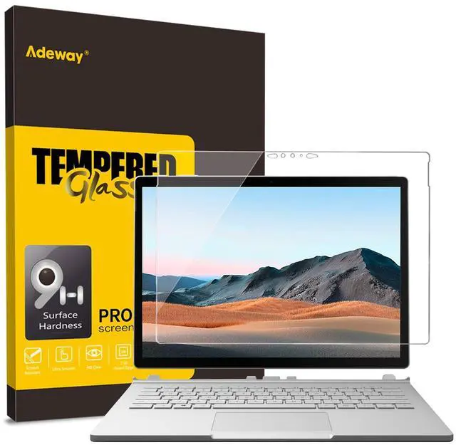 Main image of Adeway Surface Book 3 (15 Inch 2020) Screen Protector,9H Tempered Glass Film, Anti-Scratch, Easy Installation Screen Protector for Microsoft Surface Book 2/3-15 Inch