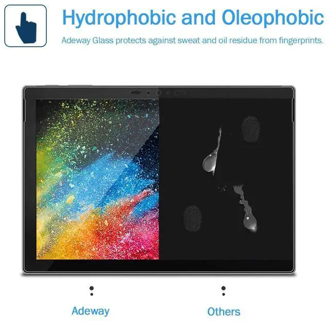 Alt view image 2 of 5 - Adeway Surface Book 3 (15 Inch 2020) Screen Protector,9H Tempered Glass Film, Anti-Scratch, Easy Installation Screen Protector for Microsoft Surface Book 2/3-15 Inch