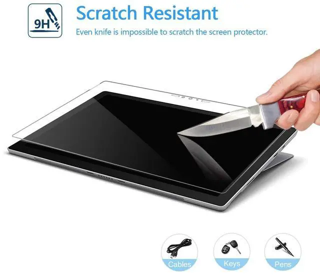 Alt view image 3 of 5 - Adeway Surface Book 3 (15 Inch 2020) Screen Protector,9H Tempered Glass Film, Anti-Scratch, Easy Installation Screen Protector for Microsoft Surface Book 2/3-15 Inch