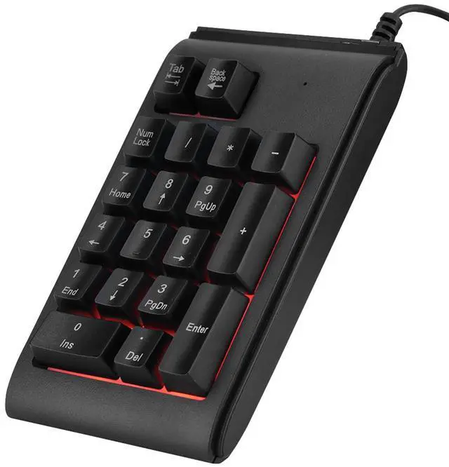 Main image of Mechanical Numeric Keypad, USB Wired Number Pad with 3 Color Backlit, Portable Backlight Gaming Keypad Numpad for Laptop PC