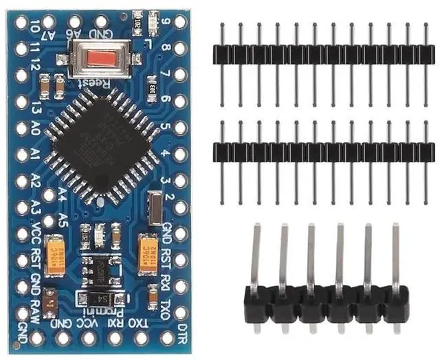 Alt view image 2 of 5 - AITRIP 5 Pack PRO Mini Atmega328P-AU 5V/16MHz Development Board Microcontroller Bootloadered with Pin Headers for Arduino (5pcs)