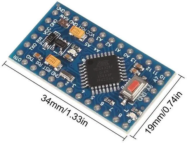 Alt view image 4 of 5 - AITRIP 5 Pack PRO Mini Atmega328P-AU 5V/16MHz Development Board Microcontroller Bootloadered with Pin Headers for Arduino (5pcs)