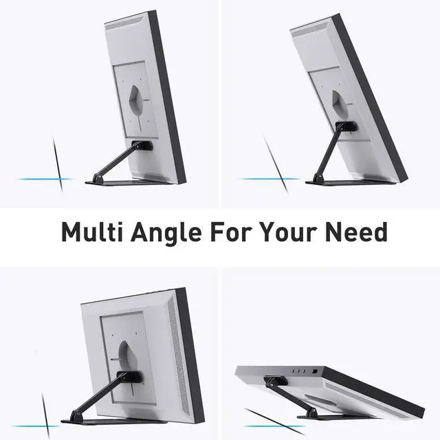 Alt view image 5 of 5 - Almoz Show 15 Stand Aluminum, Tilt Stand for Show 15.6" Smart Display and Up to 18" iPad/Tablets, with Storage Tray, Compact Size, Durable and Stable (Black)