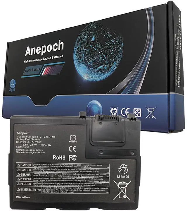 Main image of Anepoch CF-VZSU1AW Laptop Battery Replacement for Panasonic Toughbook Cf-33 12 inch CF-33MK1 CF-VZSU1AR CF-VZSU1AJS CF-VZSU1BW 11.1V 22WH 1990mAh