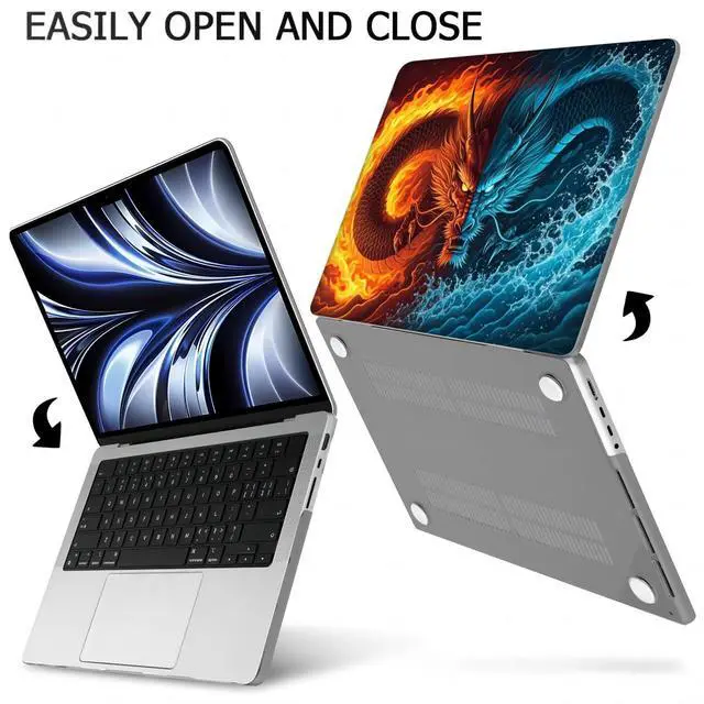 Alt view image 4 of 5 - Plastic Hard Shell Case Compatible with MacBook Air 13 inch Retina Display with Touch ID (M1 A2337 A2179 A1932, 2018, 2019, 2020 Release) (Dragon)