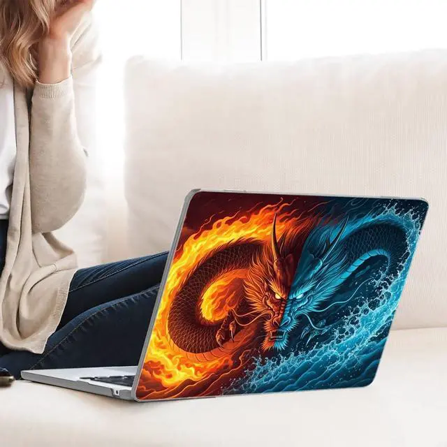 Alt view image 5 of 5 - Plastic Hard Shell Case Compatible with MacBook Air 13 inch Retina Display with Touch ID (M1 A2337 A2179 A1932, 2018, 2019, 2020 Release) (Dragon)