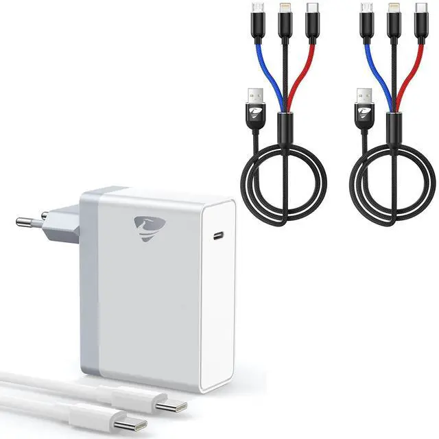 Main image of Aioneus Mac Book Pro Charger - 118W + 3in1 Multi Charging Cable 2Pack