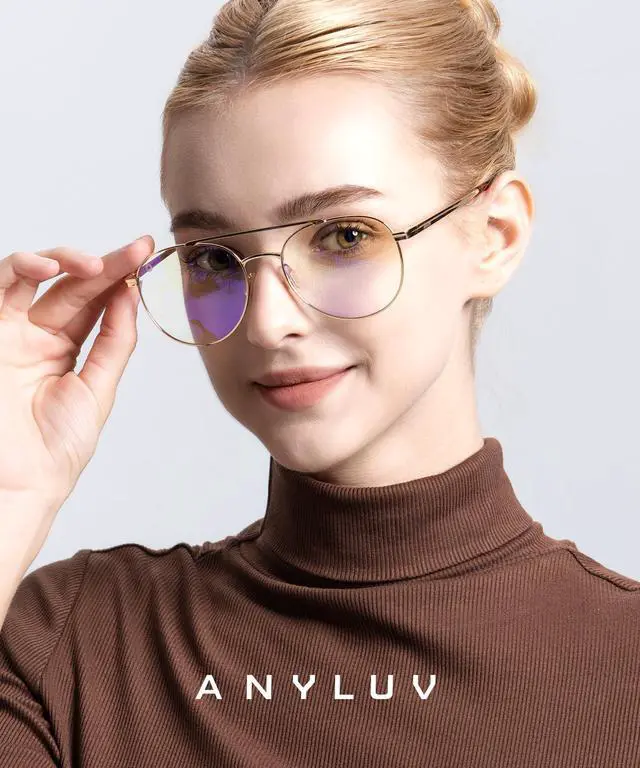 Alt view image 2 of 5 - ANYLUV Blue Light Glasses for Women/Men, Women Blue Light Blocking Glasses Computer Screen Blocker for Anti Eyestrain