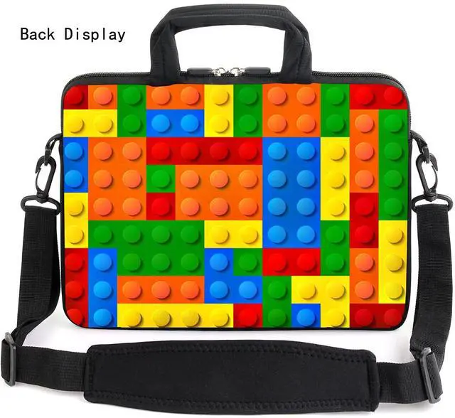 Alt view image 3 of 5 - AMARY 13" 13.3" laptop sleeve chromebook case adjustable shoulder strap with handle accessory pocket (Puzzle)