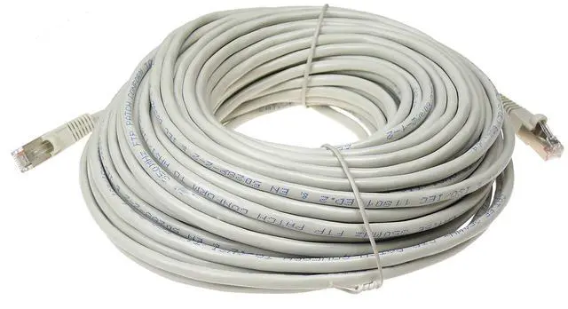 Alt view image 2 of 3 - NTW Cat6 Ethernet Cable Shielded 100 FT Gray Plated RJ45 Connector Internet LAN Wire Cable Cord for Modem Router PC Mac Laptop PS5 PS4 Xbox 360 Patch Patch Panel Faster Than Cat5 Cat5e, grey (345-S6-1