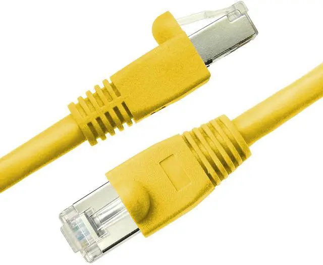 Alt view image 3 of 5 - NTW Cat6 Ethernet Cable Shielded 100 FT Yellow Plated RJ45 Connector Internet LAN Wire Cable Cord for Modem Router PC Mac Laptop PS2 PS3 PS4 Xbox 360 Patch Panel Faster Than Cat5 Cat5e (345-S6-100YL)