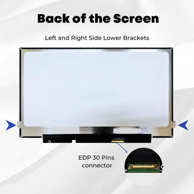 Alt view image 3 of 5 - BEISHARK 11.6 NV116WHM-N43 - Matte LCD Screen Replacement fit for Dell Chromebook 11 3189 (NOT for Dell Latitude) - Laptop LED Display 1366x768 HD, Non-Touch, EDP 30 Pins with Toolkit