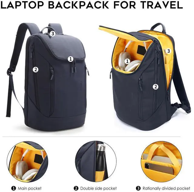 Alt view image 2 of 5 - BANGE Commute backpack can hold 15.6 inch laptop,Flight approved carry on backpack for men and woman