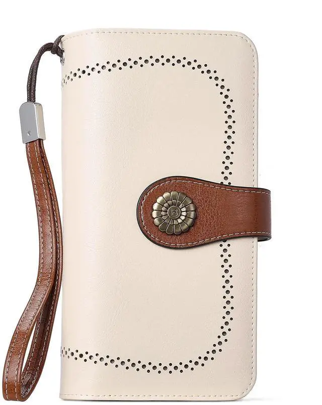 Main image of BOSTANTEN Womens Leather Wallets RFID Blocking Large CapacityLeather 15.6 inch Laptop Backpack Computer Bag