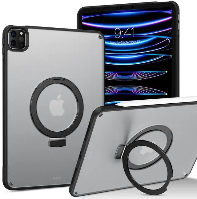 Main image of BENTOBEN Kickstand Case for iPad Air 5th/4th Generation (2022/2020) 10.9 inch, for iPad Pro 11 2022/2021/2020/2018, Multi-Angle Viewing Foldable Stand Matte Design Shockproof Protective Cover, Black