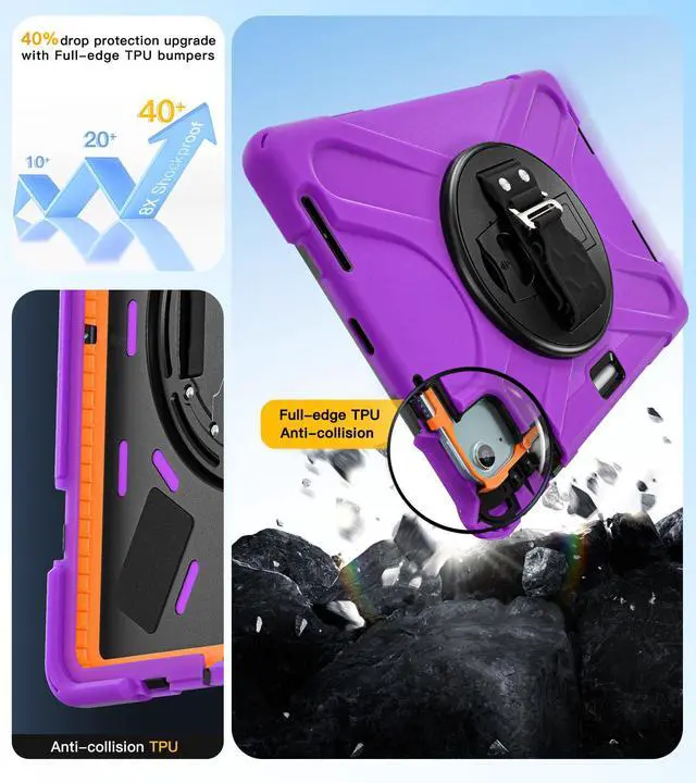 Alt view image 2 of 5 - BRAECN for iPad Air 11 inch Case 2025(M3) 2024(M2),iPad Pro 11 inch(4th/3rd/2nd/1st)& Air 10.9"(5th/4th) Case Protective with Pencil Holder Screen Protector 360degRotating Stand Handle Full Body Cover