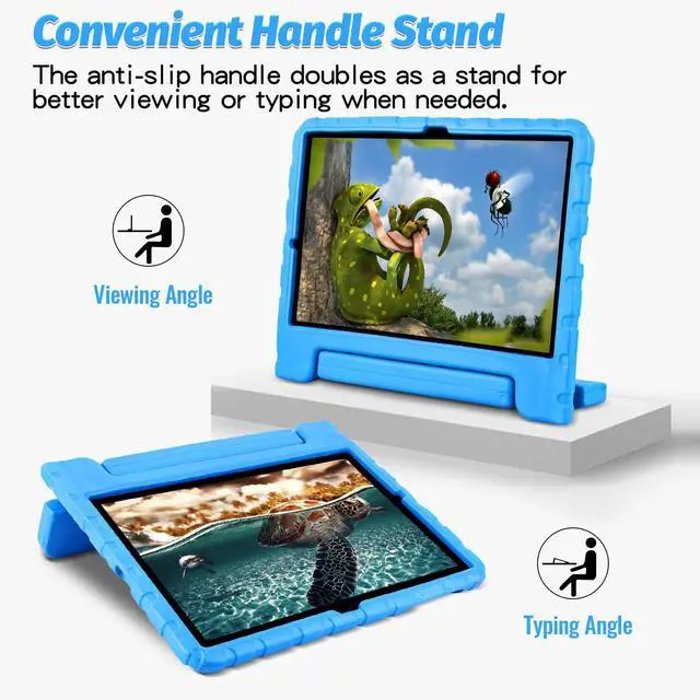 Alt view image 5 of 5 - BILLISGOVA Case for Samsung Galaxy Tab S7 FE/S7 Plus/S8 Plus with Pencil Holder and Anti-Slip Handle, New 12.4" Super Protection Cover for 2022 Tab S8+/2021 Tab S7 FE/2020 S7+ Blue