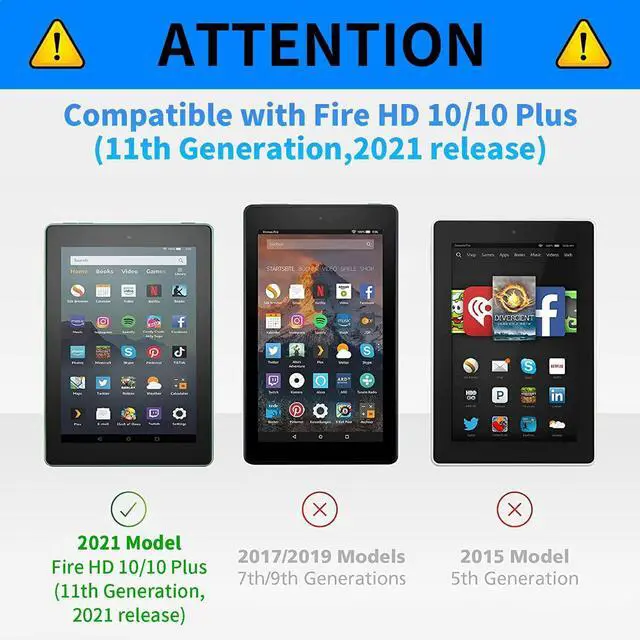 Alt view image 2 of 5 - BPQOJB Case for All-New Kindle Fire HD 10 & 10 Plus Tablet 11th Generation 2021 Release 10.1 inch with Adjustable Stand & Auto Wake/Sleep Feature Smart Protect Cover Case - Mushroom Moon