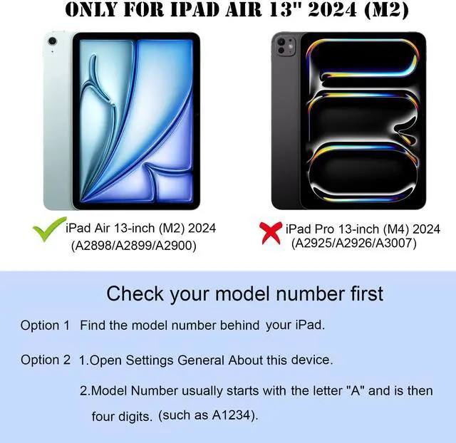 Alt view image 2 of 5 - CCMAO for New iPad Air 13 inch (M3/M2) Case 2024, iPad Air 13 Cover with Pencil Holder and Kickstand, Support Touch ID, Complete Protection Heavy Duty Shockproof Protective Case for Kids, Light Blue
