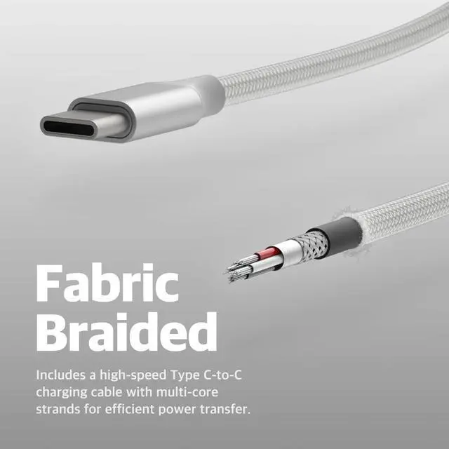 Alt view image 4 of 5 - POUT H3 PRO Dual Qi Wireless Charging Mouse Pad - Dual Fast Wireless Chargers for Smartphones and Earbuds - Smooth Surface with Anti-Slip Base for Home and Office Use (Polar White)