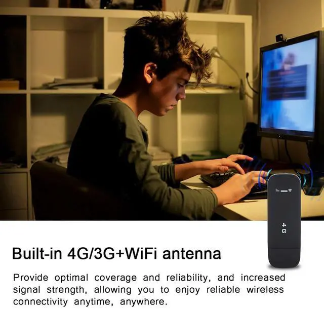 Alt view image 4 of 5 - 4G LTE Pocket Mobile Hotspot, Portable Router with High Speed , Superior Range, Share Internet with 10 Users (with Function)