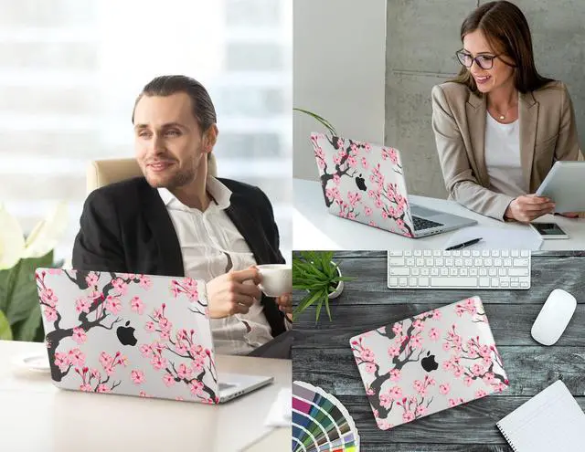 Alt view image 5 of 5 - CISSOOK Cherry Blossoms Hard Shell Case for MacBook Pro 14 inch M4 A3112 A3185 A3401 M3 A2992 A2918 M2 A2779 M1 A2442 2021-2024, Cherry Floral Cover with Keyboard Cover for 2021 2024 M1-M4 Pro 14.2"