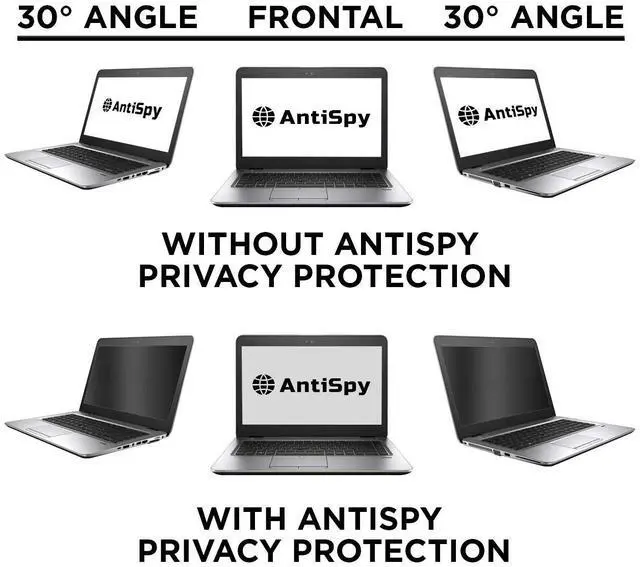 Alt view image 2 of 5 - AntiSpy Privacy Screen | Laptop Privacy Filter - 2 Attachment Options | Robust and Reusable | Adhesive Privacy Filter | Notebook Privacy Film (12.5" (16:9))