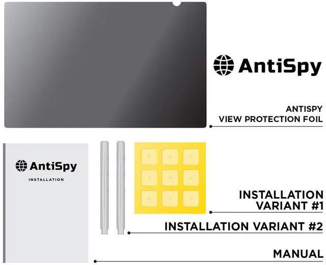 Alt view image 5 of 5 - AntiSpy Privacy Screen | Laptop Privacy Filter - 2 Attachment Options | Robust and Reusable | Adhesive Privacy Filter | Notebook Privacy Film (12.5" (16:9))
