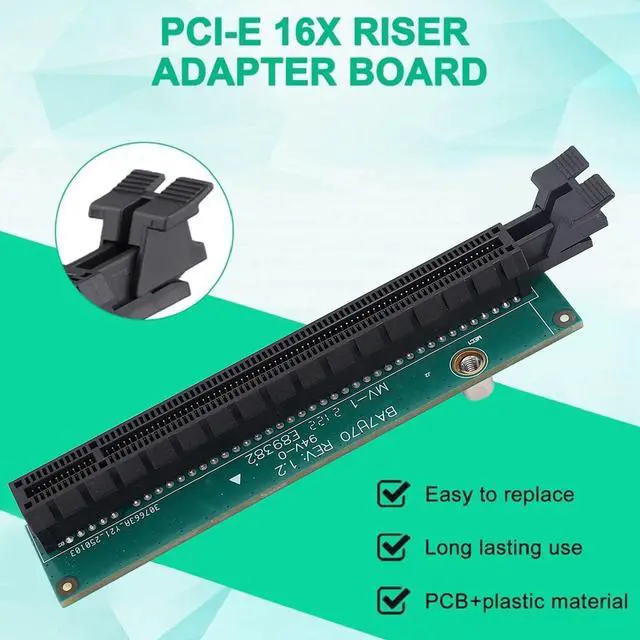 Alt view image 5 of 5 - PCB and Iron Material PCI E Graphic Card Adapter Tiny 5 PCIE16 Riser for ThinkCentre M920q M920x M910x M720q P330 Computer Components 01AJ940, Versatile PCI E Graphic Card