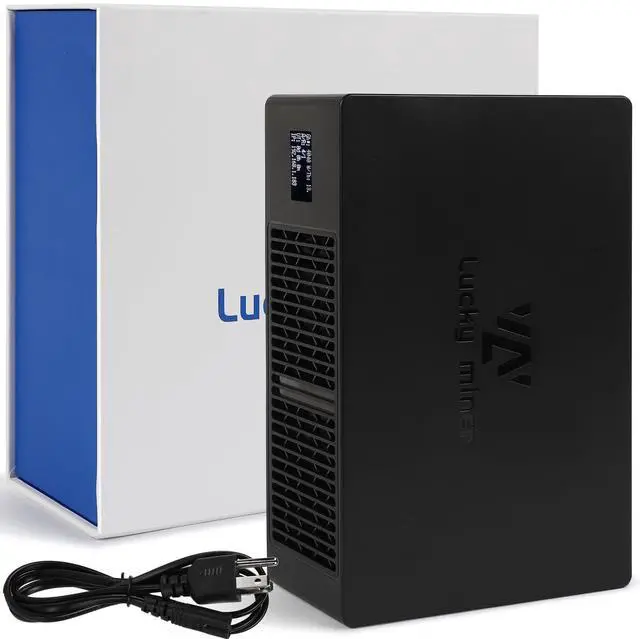 Alt view image 2 of 5 - Bitcoins Miner Lucky Miner Lotto Mining Device 4.2TH/S 2.4G WiFi SHA-256 Asic Chip BM1366 Portable LV08 Micro Silent Cryptocurrency Home Use BTC Miner Machine Solo Miner, Black