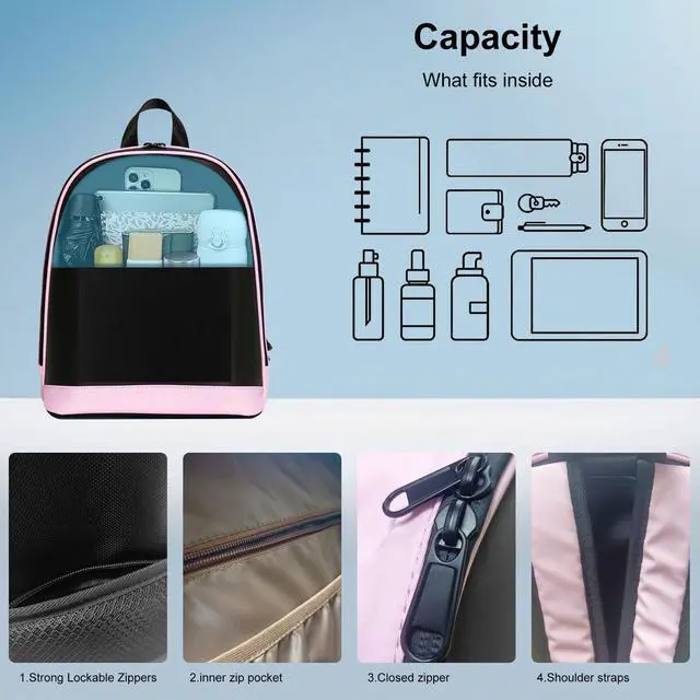 Alt view image 5 of 5 - Crelander LED Backpack, Small Laptop Backpack with Programmable Screen Small Smart Dynamic Fashion Shoulder Bag for Women Daily Use Cycling Travel Daypack App Control, 12 inch (pink)