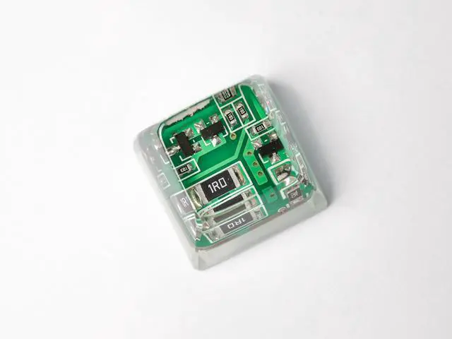 Alt view image 2 of 5 - DATCRAFT Cute Artisan Keycaps - Green Circuit Resin Custom Keycaps for Cherry MX Mechanical Keyboard