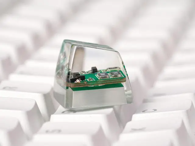 Alt view image 3 of 5 - DATCRAFT Cute Artisan Keycaps - Green Circuit Resin Custom Keycaps for Cherry MX Mechanical Keyboard