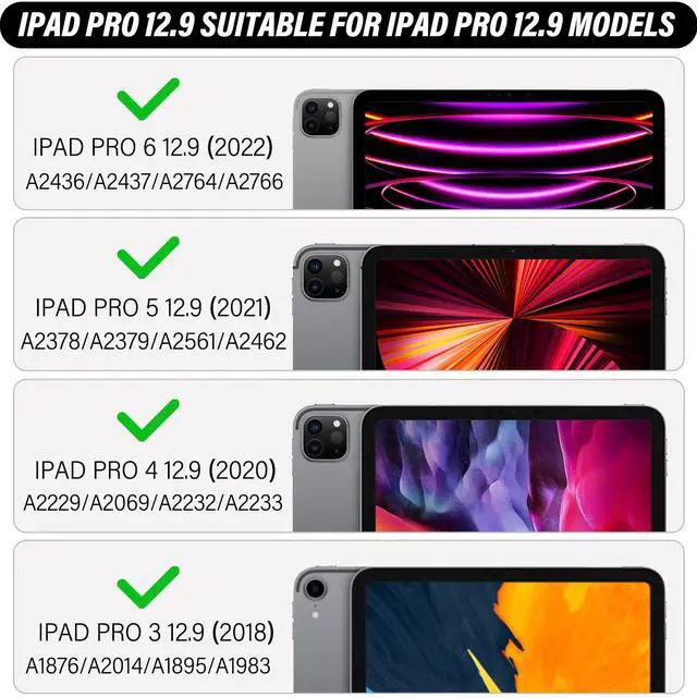 Alt view image 2 of 5 - Deokke Compatible with iPad Pro 12.9 Inch Case,6th/5th/4th/3rd Gen(2022/2021/2020/2018) with Pencil Holder,TPU Back Case,Auto Sleep/Wake Cover with iPad 2nd Pencil Charging-Brown Cow Western