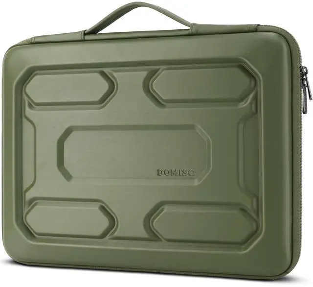 Main image of DOMISO 15.6 inch Laptop Sleeve with Handle Shockproof Waterproof EVA Protective Case for 15.6" Yoga 720 IdeaPad 310 320 ThinkPad T570/Legion 5 Gen 6/HP Envy 15/15.6" Notebooks, Green