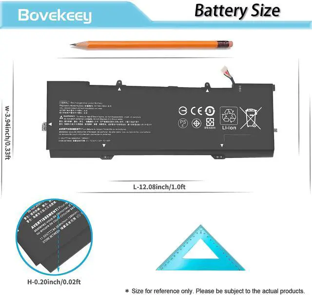 Alt view image 2 of 5 - 84.08Wh YB06XL Battery 928427-271 for HP Spectre x360 Convertible 15-CH 15T-CH000 15-CH0XX 15-CH003UR 15-CH010ND 15-CH006NA 15-CH011DX 15-CH011TX 15-CH001NG 928372-855 928372-856 928427-272 HSTNN-DB8V