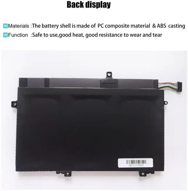Alt view image 5 of 5 - L17L3P52 L17C3P52 L17M3P54 Battery Replacement for Lenovo ThinkPad L480 L490 L580 L590 L14 L15 L14 Gen 2 L15 Gen 2 Series SB10T83139 5B10W13896 SB10K97612 01AV465 L17M3P53 L17C3P52 11.1V 45Wh 4120mAh