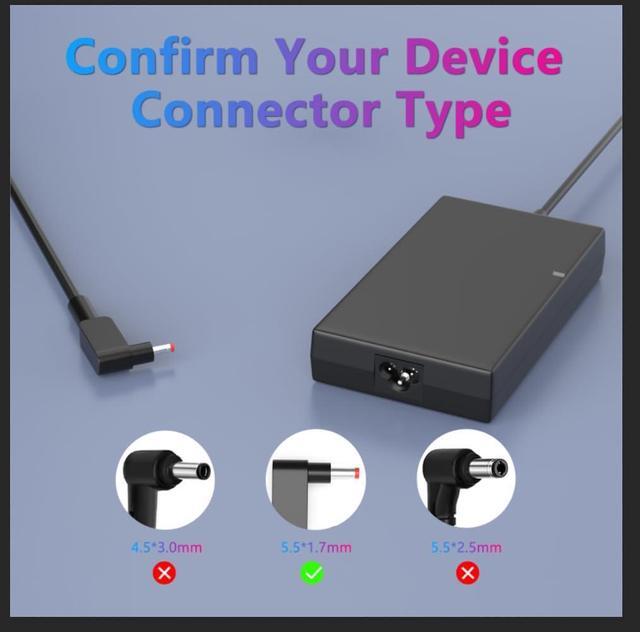 Alt view image 4 of 5 - 230W Charger Replacement for Acer Nitro 5 16 17 Predator Helios 300 500 Triton 14 300 500 AN16-51 AN17-71 AN517-4216 PT515-52 PT515-52-73L3 Gaming Laptop
