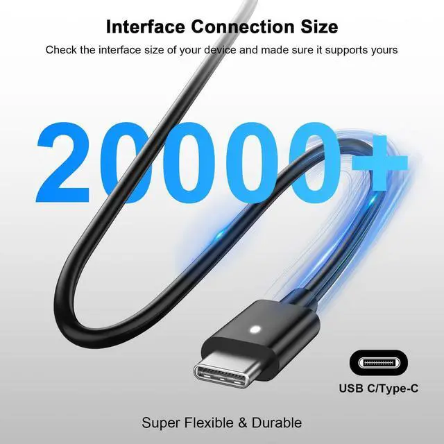 Alt view image 2 of 5 - Ryaobwu100W USB C Laptop Charger Compatible with Lenovo ThinkPad, Chromebook, HP, Dell, Acer, Asus, MSI, LG, Samsung, Huawei, ROG and Other USB-C Devices Universal Type-C Power Adapter