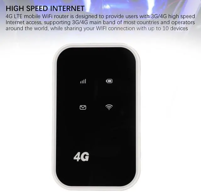 Alt view image 4 of 5 - Travel Router for Car, 4G LTE Mobile Sim Card Router, Travel Portable Modem Router 300Mbps Car Hotspot 2.4G Frequency for Europe Asia