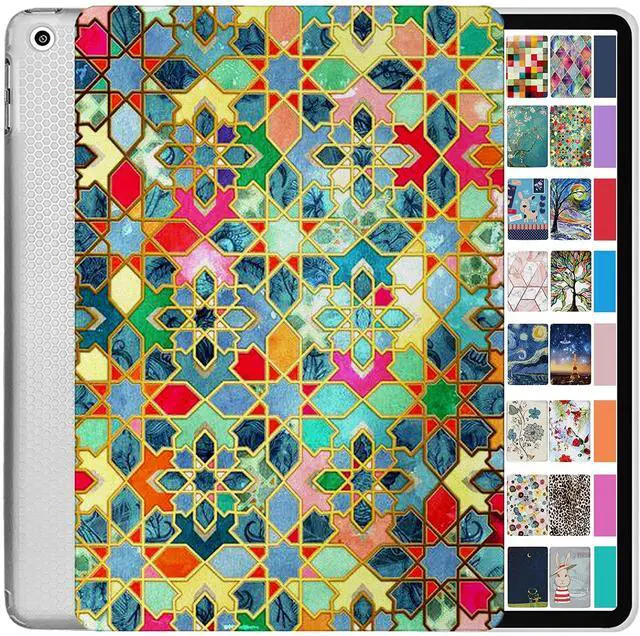 Main image of DuraSafe Cases for iPad Air 3rd Gen 10.5 Inch 2017/2019 [ PRO 10.5 Air 3 ] A1701 A1709 A1852 A2152 A2123 A2153 A2154 Printed Lightweight Shock Absorbant Flexible TPU Protective Clear Case - Damask