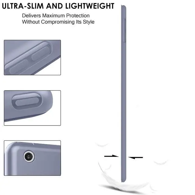 Alt view image 5 of 5 - DuraSafe Cases for iPad 8.3 Inch Mini 6 Gen 2021 [ Mini 6th Gen ] A2567 A2568 A2569 MK7M3LL/A MLWL3LL/A MK7R3LL/A MK7P3LL/A MK7T3LL/A Full Body Soft Back Cover with Wake/Sleep Feature - Purple