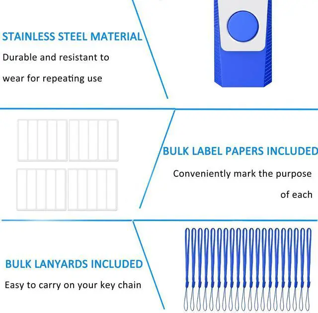 Alt view image 4 of 5 - EASTBULL 100 Pack of Flash Drives 16GB, Bulk USB 2.0 Flash Drives Pack USB Drives Bulk Thumb Drives in Bulk with 100 Lanyards and Labels (16 GB)