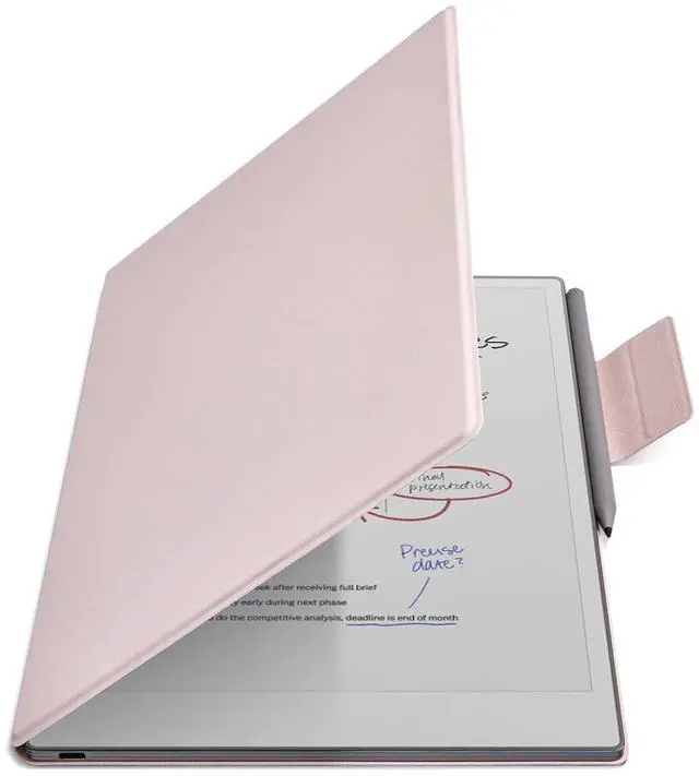 Main image of E NET-CASE Case for Remarkable Paper Pro, Premium PU Leather Book Folio with Pen-Buckle, Lightweight Magnetic Case with Auto Sleep/Wake for Remarkable Paper Pro 11.8" 2024 Released (Pink)