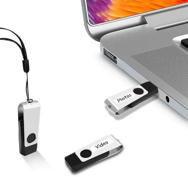 Alt view image 5 of 5 - EASTBULL 100 Pack of Bulk Flash Drives 2GB USB 2.0 Flash Drives Pack 2 GB USB Drives Bulk Thumb Drives for Data Storage with 100 Strings and Labels (2GB, Black)