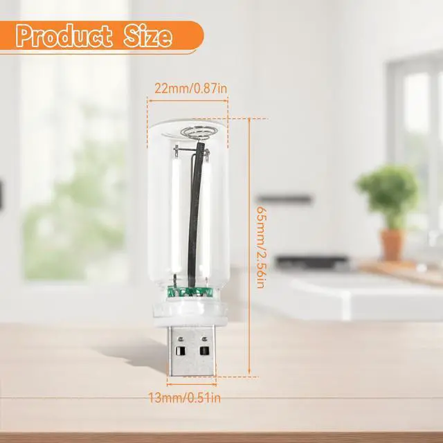 Alt view image 4 of 5 - JOJOCY 8 PCS USB LED Car Interior Atmosphere Light, 8 Colors Touch Control Plug-in USB Automotive Ambient Lighting Retro Night Lamp for Car, Bedroom, Hallway, Low Power Consumption