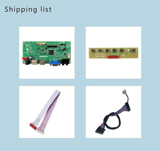 Alt view image 2 of 4 - FanyiTek VGA DP LVDs Controller Board for 15.6" 17.3" 1920x1080 40pin B156HW02 LP156WF1 N156HGE-L11 LP173WF1 B173HW01 N173HGE-L21 LCD Screen