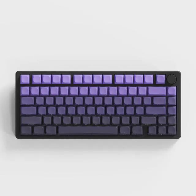 Alt view image 5 of 5 - FLAMING SKOUL Side Printed Keycap Set - Gradient 136 Key, Double Shot Shine Through Custom Keycaps, Custom Keyboard Keycaps Set, OEM Cherry MX Mechanical Keyboard (Deep Purple)