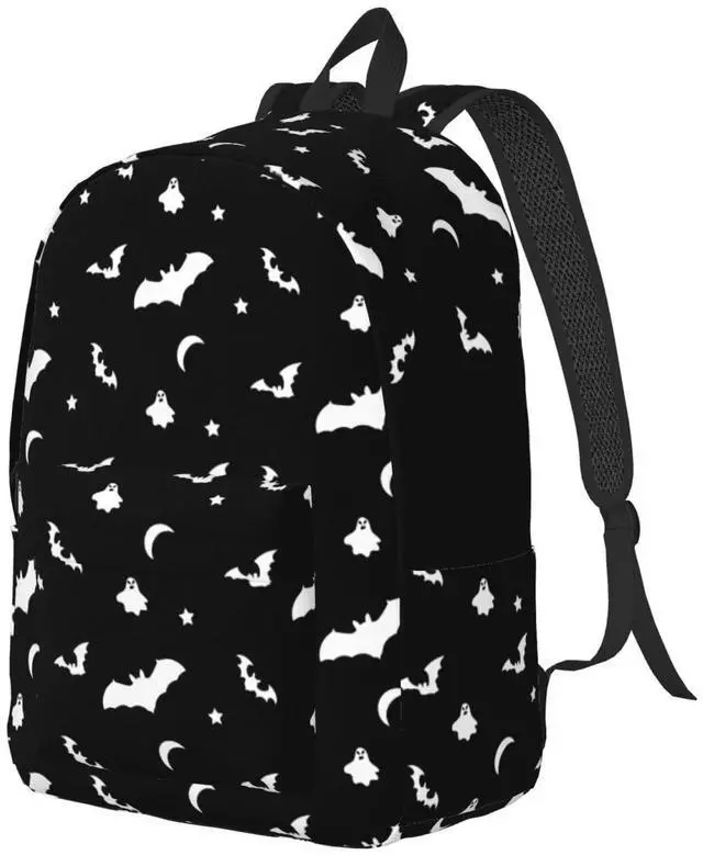 Alt view image 2 of 5 - FYCFSLMY Halloween Goth Bats and Moon Backpack with Adjustable Straps, Suitable for Travel Picnics Activities