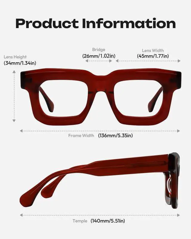 Alt view image 2 of 5 - Blue Light Blocking Glasses - Anti Glare & Eyestrain, 99% Filter, Lightweight Acetate Frame for Gaming/Office/Reading
